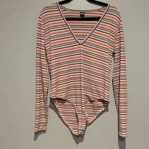 Wild Fable Multicolor Striped Bodysuit